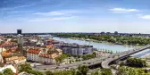 Scenic point of Bratislava Slovakia, panorama view
