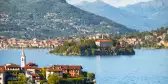 Lake Maggiore, a large lake nestled in-between the regions of Piedmont and Lombardyon, Swedish Alps.