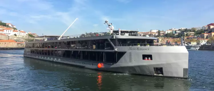 Exterior side shot of the Douro Elegance ship